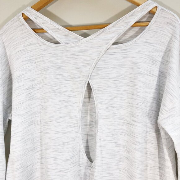 LULULEMON Back Into It Long Sleeve 3 Colour Space Dye Ice Grey Alpine White 10 - Picture 10 of 11